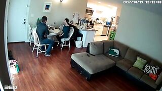 Hubby watches from hidden camera as wife knowingly...