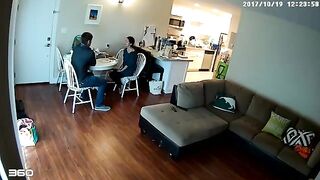 Hubby watches from hidden camera as wife knowingly...