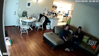 Hubby watches from hidden camera as wife knowingly...